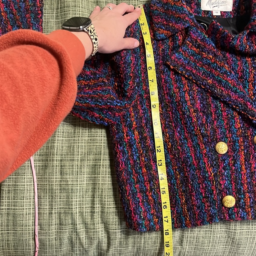 Vintage Women’s Tweed Double Breasted Suit Montefiore size 10, Back Zipper - Picture 15 of 17